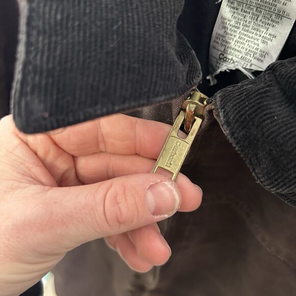 Y2K Carhartt Quilted Santa Fe Jacket “Dark Brown” J14 DKB - Picture 7 of 9